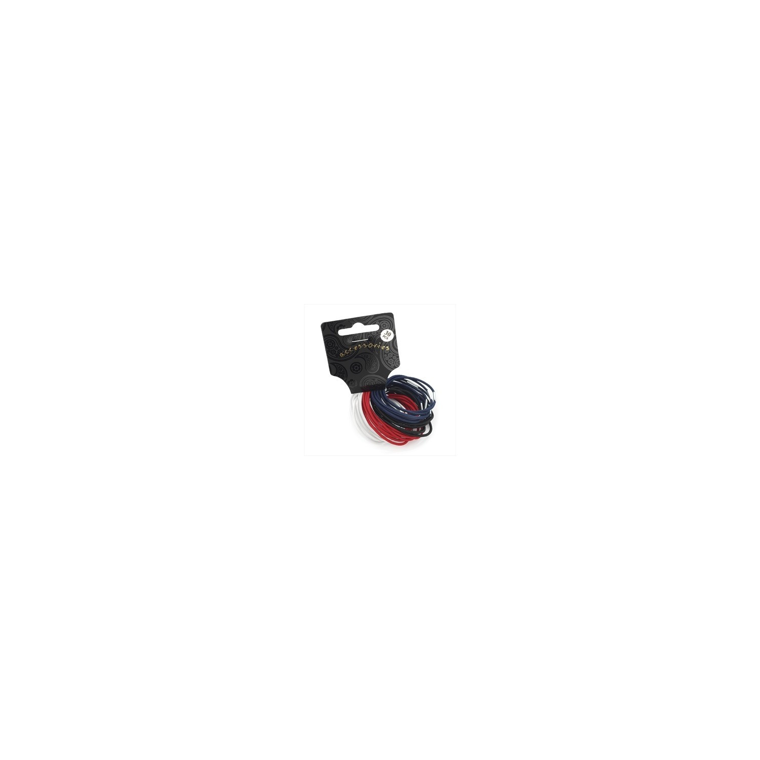 Red//Black//White Hair Accessories UK Thin Elastics